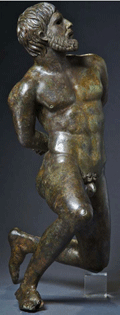 Gaulois captif, en bronze.